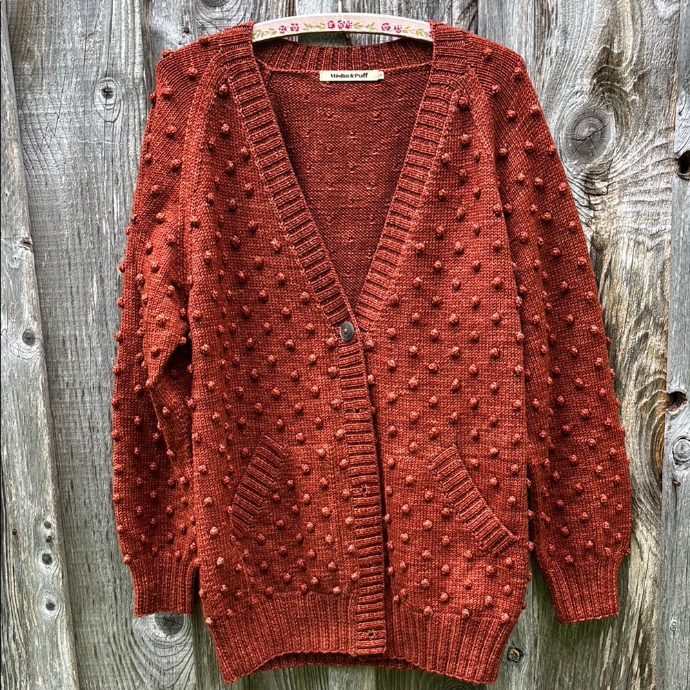 Misha & Puff Henna popcorn cardigan size xs/s